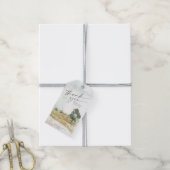 Étiquettes-cadeau Aquarelle Paysage Merci Sage Green ID786 (Avec de la ficelle)