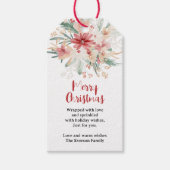 Étiquettes-cadeau Aquarelle peinte à la main Noël botanique (Devant)