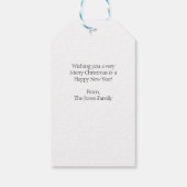 Étiquettes-cadeau Aquarelle Penguin Joyeux Noël (Dos)