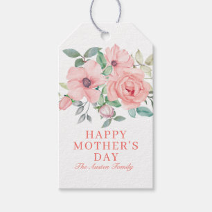 Étiquettes-cadeau Aquarelle personnalisée Fête des mères florales
