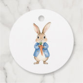 Étiquettes Cadeau Aquarelle Peter Rabbit Veggie Garden Baby shower (Dos)