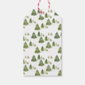 Étiquettes-cadeau Aquarelle Pine Arbre Joyeux Petit Anniversaire (Dos)