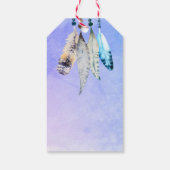 Étiquettes-cadeau Aquarelle Plumes Mariage Merci (Dos)