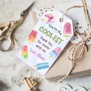 Étiquettes-cadeau Aquarelle Popsicle Anniversaire Merci Cadeau Tags