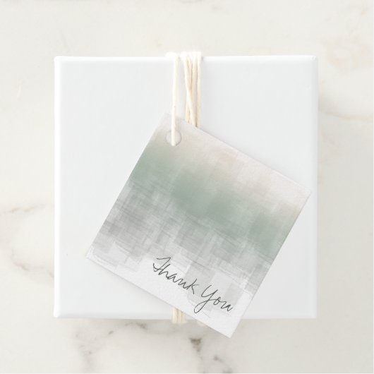 Étiquettes Cadeau Aquarelle Réflexions Merci Sage ID774 (En situation)