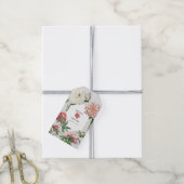 Étiquettes-cadeau Aquarelle rose blanc pivoines Mariage (Avec de la ficelle)