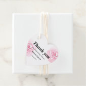 Étiquettes Cadeau Aquarelle rose Coeur Rose (En situation)