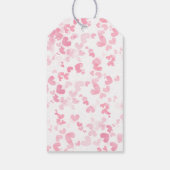 Étiquettes-cadeau Aquarelle rose Coeurs d'amour Saint-Valentin (Dos)