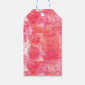 Étiquettes-cadeau Aquarelle rose Confetti Abstraite moderne (Devant)