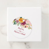 Étiquettes Cadeau Aquarelle rose du safran bordeaux (En situation)