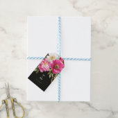 Étiquettes-cadeau Aquarelle rose et blanc Peony Mariage floral (Avec de laficelle)