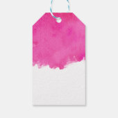 Étiquettes-cadeau Aquarelle rose Paint Splatter Joyeux anniversaire (Dos)
