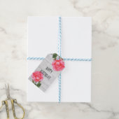 Étiquettes-cadeau Aquarelle Rose Rose Rustique Design Joyeux anniver (Avec de laficelle)