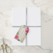 Étiquettes-cadeau Aquarelle rose Roses Mariage Faveur Cadeau Hang Ba (Avec de la ficelle)