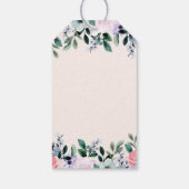 Étiquettes-cadeau Aquarelle rose violet et verte (Dos)