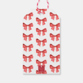 Étiquettes-cadeau Aquarelle rouge Bow (Dos)