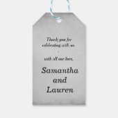 Étiquettes-cadeau Aquarelle Rouge Roses Vintage Goth Mariage (Dos)