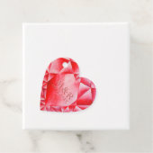 Étiquettes Cadeau Aquarelle Ruby Heart 40e anniversaire de Mariage (En situation)