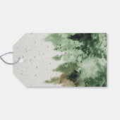 Étiquettes-cadeau Aquarelle Rustique Noël Accueil Fêtes (Dos (Horizontal))