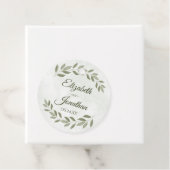 Étiquettes Cadeau Aquarelle rustique Verdure Élégante Mariage de tai (En situation)