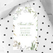 Étiquettes-cadeau Aquarelle rustique Verdure Merci floral Favor