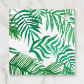 Étiquettes Cadeau Aquarelle tendance Palm Leaf Love et Merci Maridal (Dos)
