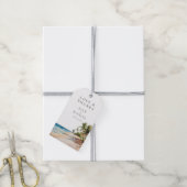 Étiquettes-cadeau Aquarelle Tropical Beach Merci de mariage (Avec de la ficelle)