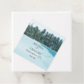 Étiquettes Cadeau Aquarelle tropicale Palms & Mariage de plage (En situation)