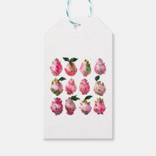 Étiquettes-cadeau Aquarelle Tropicale Pitaya
