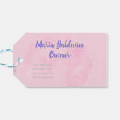 Étiquettes-cadeau Aquarelle unique Carte de visite moderne (Dos Horizontal)