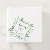 Étiquettes Cadeau Aquarelle Verdure et Fleurs Merci Mariage (En situation)