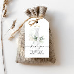 Étiquettes-cadeau Aquarelle Verdure Fête des mariées or Merci<br><div class="desc">Cet élégant design présente un bouquet d'aquarelle douce composé d'eucalyptus,  de verdure et d'ornements dorés enveloppant une robe peinte. Cliquez sur le bouton Personnaliser et "Cliquez pour customiser plus loin" pour modifier la couleur du texte du script. Voir la collection entière pour plus d'articles correspondants !</div>