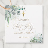 Étiquettes Cadeau aquarelle verdure | Mots clés de la première commu (Devant)