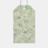 Étiquettes-cadeau Aquarelle Vert et Blanc Hydrangea Crest (Dos)