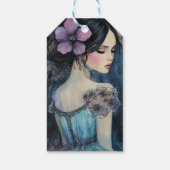 Étiquettes-cadeau Aquarelle Violet Dreams (Dos)