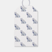 Étiquettes-cadeau Aquarelle White Arctic Fox Noël (Dos)