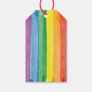 Étiquettes-cadeau Aquarelles Arc-en-ciel de la Fierté