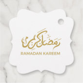 Étiquettes Cadeau Arabe islamique Ramadan Kareem (Dos)
