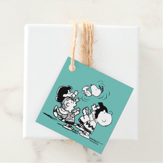 Étiquettes Cadeau Arachides Gang Lifting Snoopy (En situation)