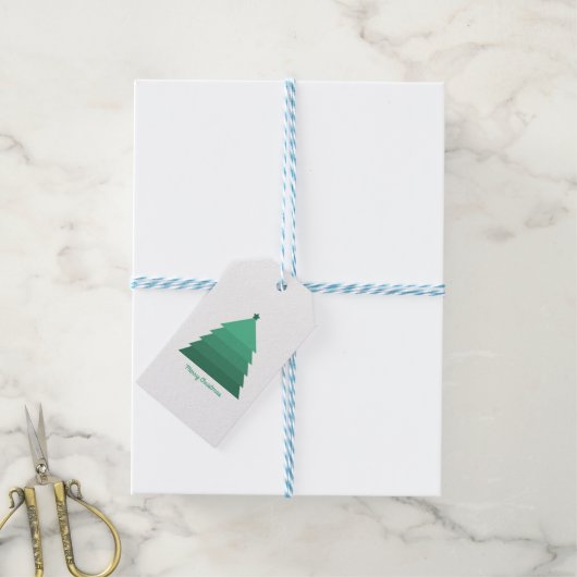 Étiquettes Cadeau Arbre de Noël (Avec de laficelle)