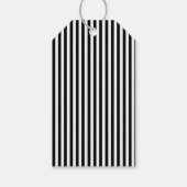 Étiquettes-cadeau Arbre de Noël Abstrait noir rayé (Dos)