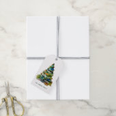 Étiquettes-cadeau Arbre de Noël Aquarelle Joyeux Jolly Happy (Avec de la ficelle)