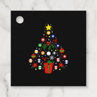 Étiquettes Cadeau Arbre de Noël Billiard