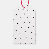 Étiquettes-cadeau Arbre de Noël blanc et noir moderne (Dos)