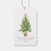 Étiquettes-cadeau Arbre de Noël Boho Macrame (Devant)