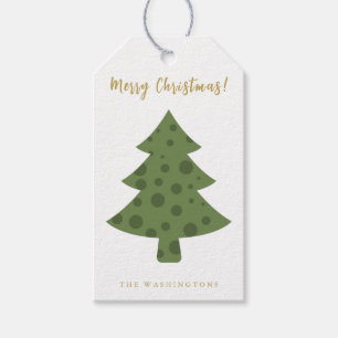Étiquettes-cadeau Arbre de Noël Calligraphie Moderne Amusante