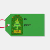 Étiquettes-cadeau Arbre de Noël celtique (Dos (Horizontal))
