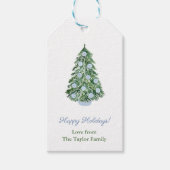 Étiquettes-cadeau Arbre de Noël classique Chinoiserie Joyeux jours f (Devant)