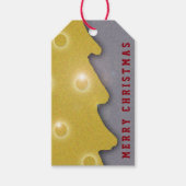 Étiquettes-cadeau Arbre de Noël en or graphique n'importe quel texte (Devant)