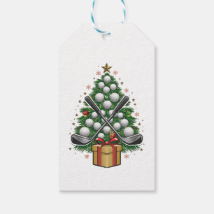 Étiquettes-cadeau Arbre de Noël Équipement de Golf Noël Golf